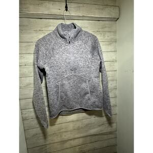 KYODAN Outdoor half zip pullover sweater G/L kangaroo pocket purple mock neck